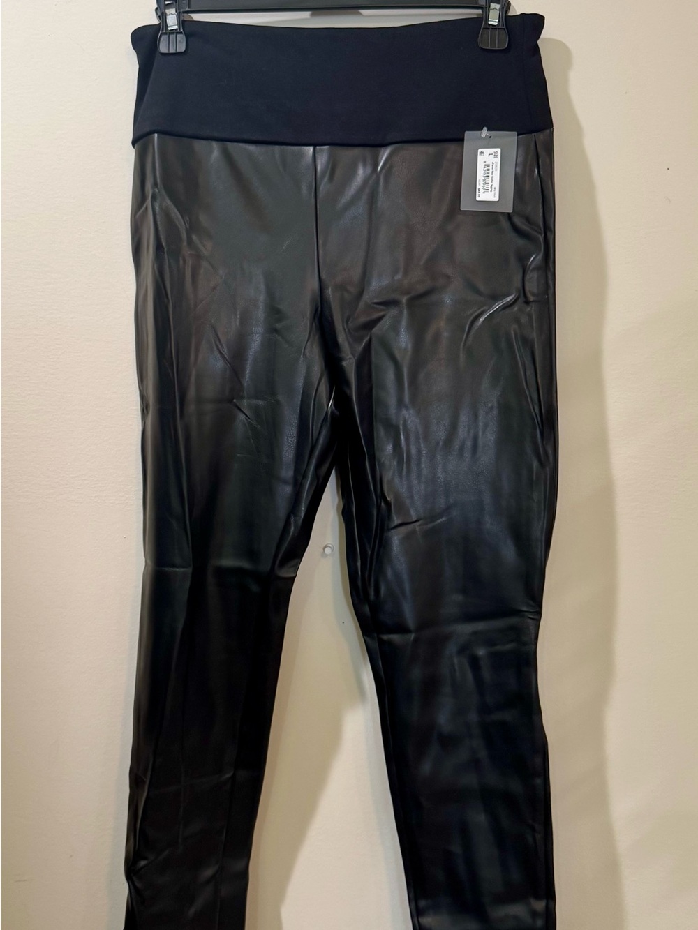 SPANX Black Faux Leather Leggings
